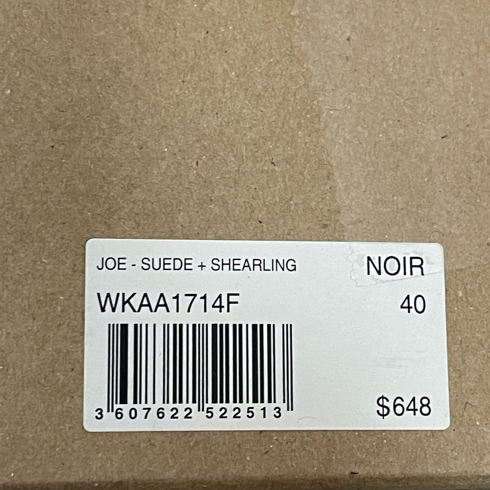 Zadig & Voltaire boots Joe black suede shearling combat boots new with box 40/9 - Picture 15 of 17